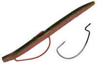 plastic worm bass fishing lure